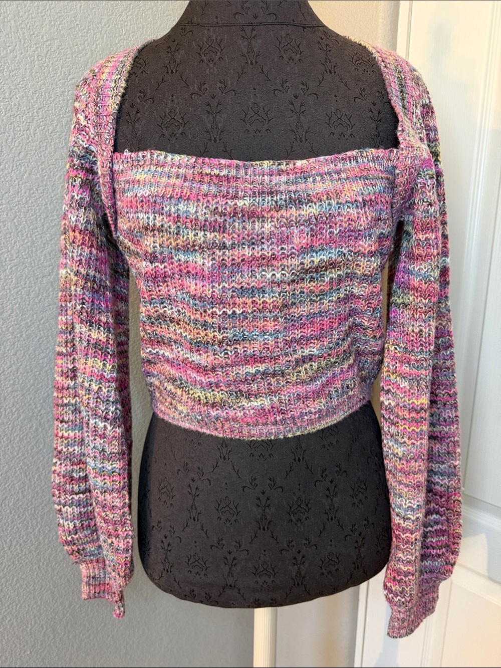 ACOA Theodora Sweater Top Multicolor Knit Women's Sweater Size Large NEW - Picture 4 of 10